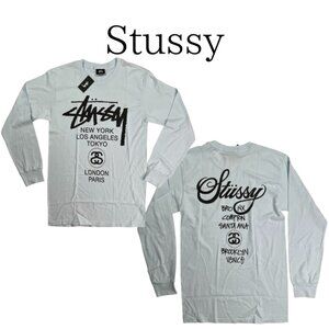 Stussy World Tour SP18 Light Blue L/S T-Shirt (S)